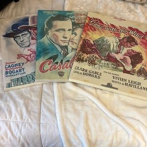 3 Movie poster canvas - Casablanca, Gone with the Wind, Il Terror Del Ovest